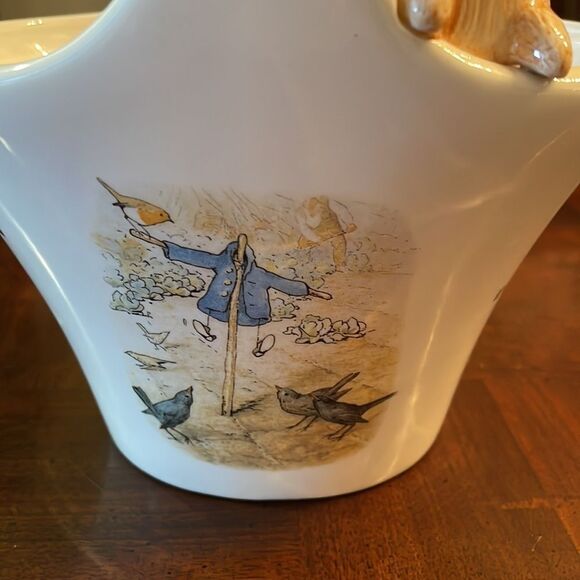 Peter Rabbit Beatrix Potter Planter Basket Teleflora 1998 Ceramic Flower… - Picture 5 of 11